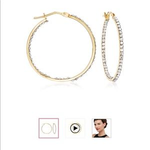 Swarovski Inside-Out Crystal Hoop Earrings